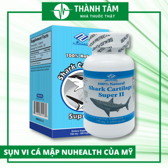 Viên sụn cá mập Shark Cartilage Super II Nuhealth, sụn vi cá mập Nuhealth giảm đau khớp