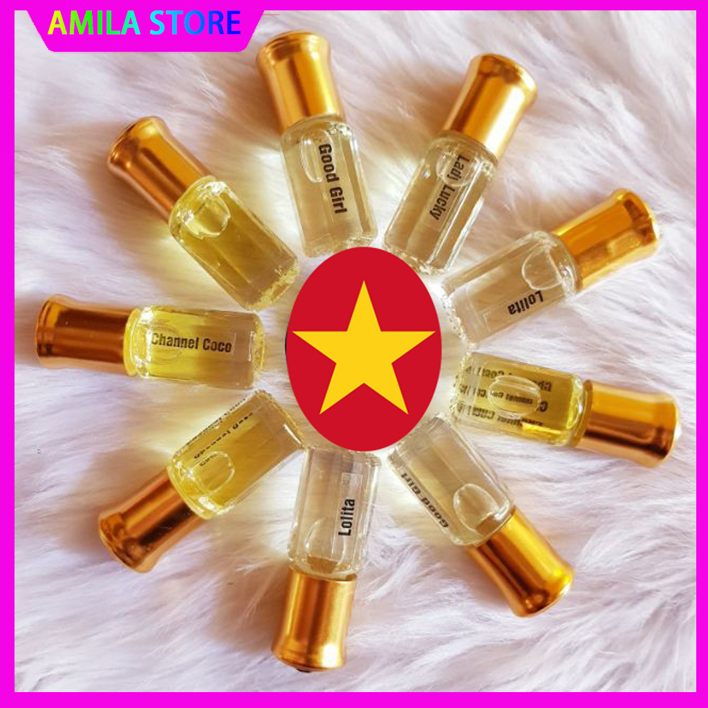 Tinh dầu nước hoa amila store tinh dầu dubai mini dạng lăn 3ml thơm lâu | tinh dầu nước hoa dubai cho nam và nữ