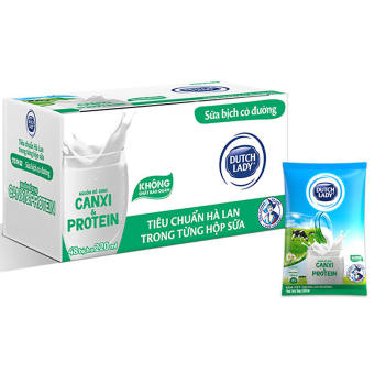24 Bịch Sữa Tiệt Trùng Dutch Lady Cô Gái Hà Lan Có Đường (24X210ml)
