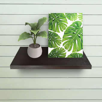 HomeBase STACKO Kệ gỗ trang trí treo tường Thái Lan W30xD60xH1.6cm Nâu đậm