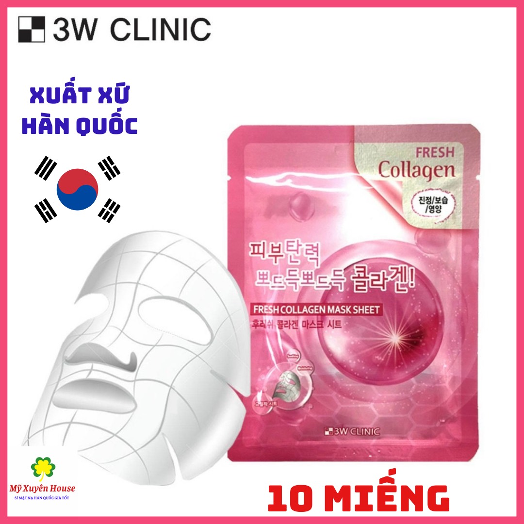 Mặt nạ 3w clinic collagen hàn quốc chính hãng 10 miếng
