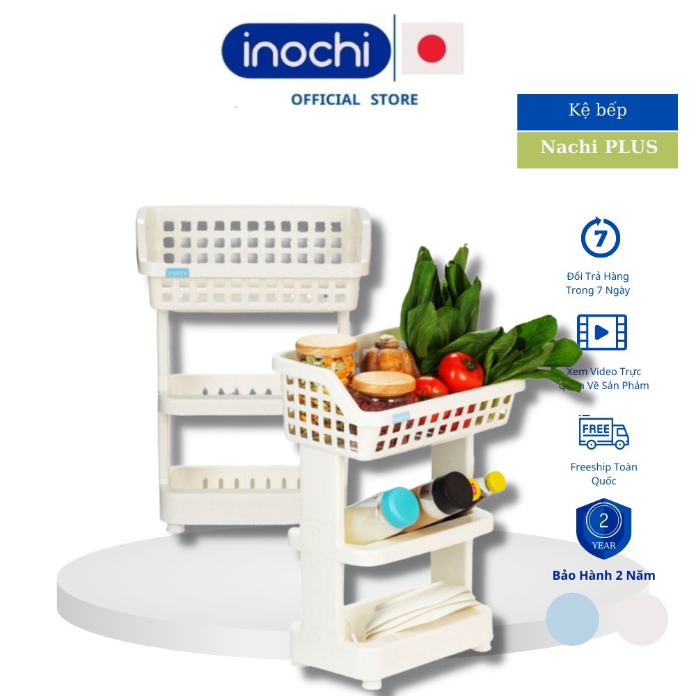 Kệ gia vị, kệ nhà bếp đựng gia vị Nachi INOCHI PLUS thông minh dùng đựng gia vị nhà bếp giá để đồ nhà tắm chắc chắn tiện lợi