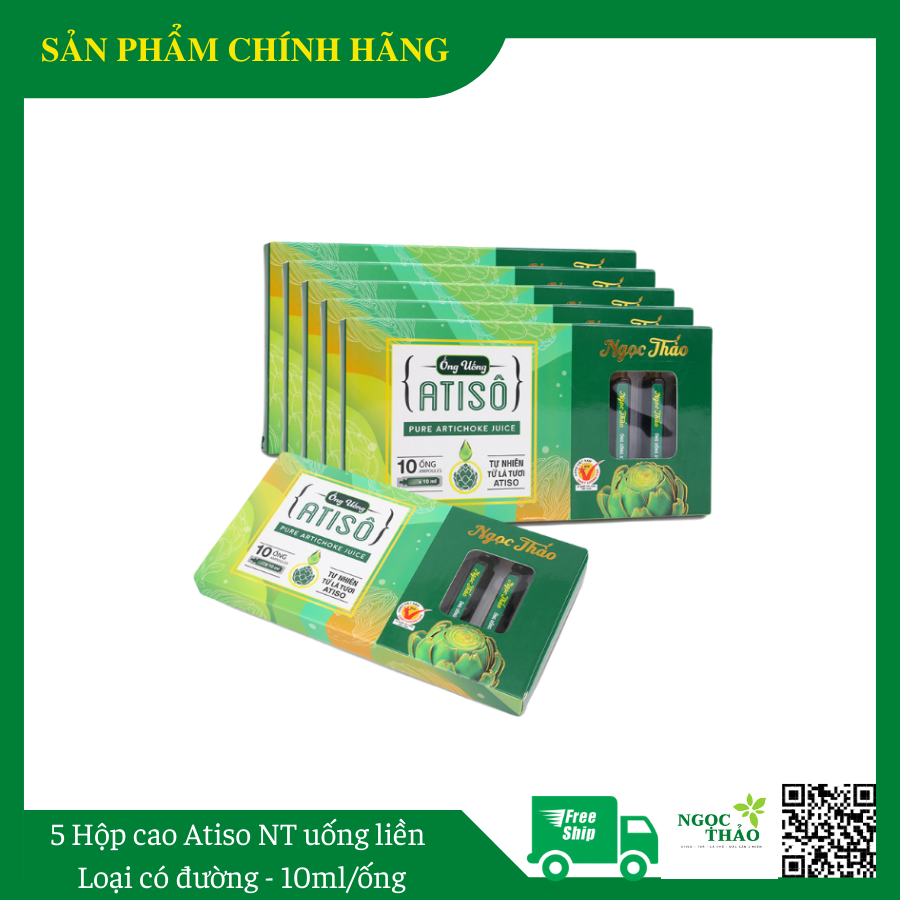 [SALE] Combo 5 Hộp Cao nước atiso Ngọc Thảo - PURECA10 - Cao atiso nguyên chất - Cao lá tươi atiso