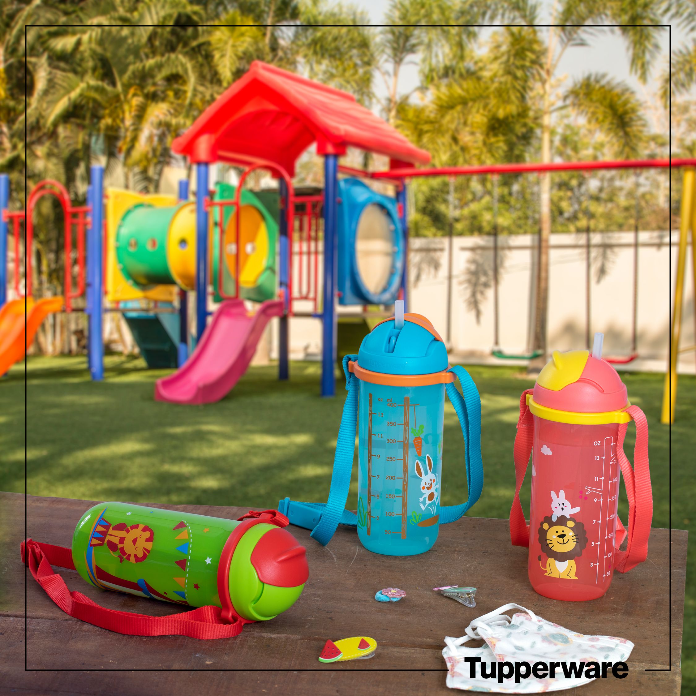 Tupperware Bình Nước Kids Printable Straw Tumbler 500ml