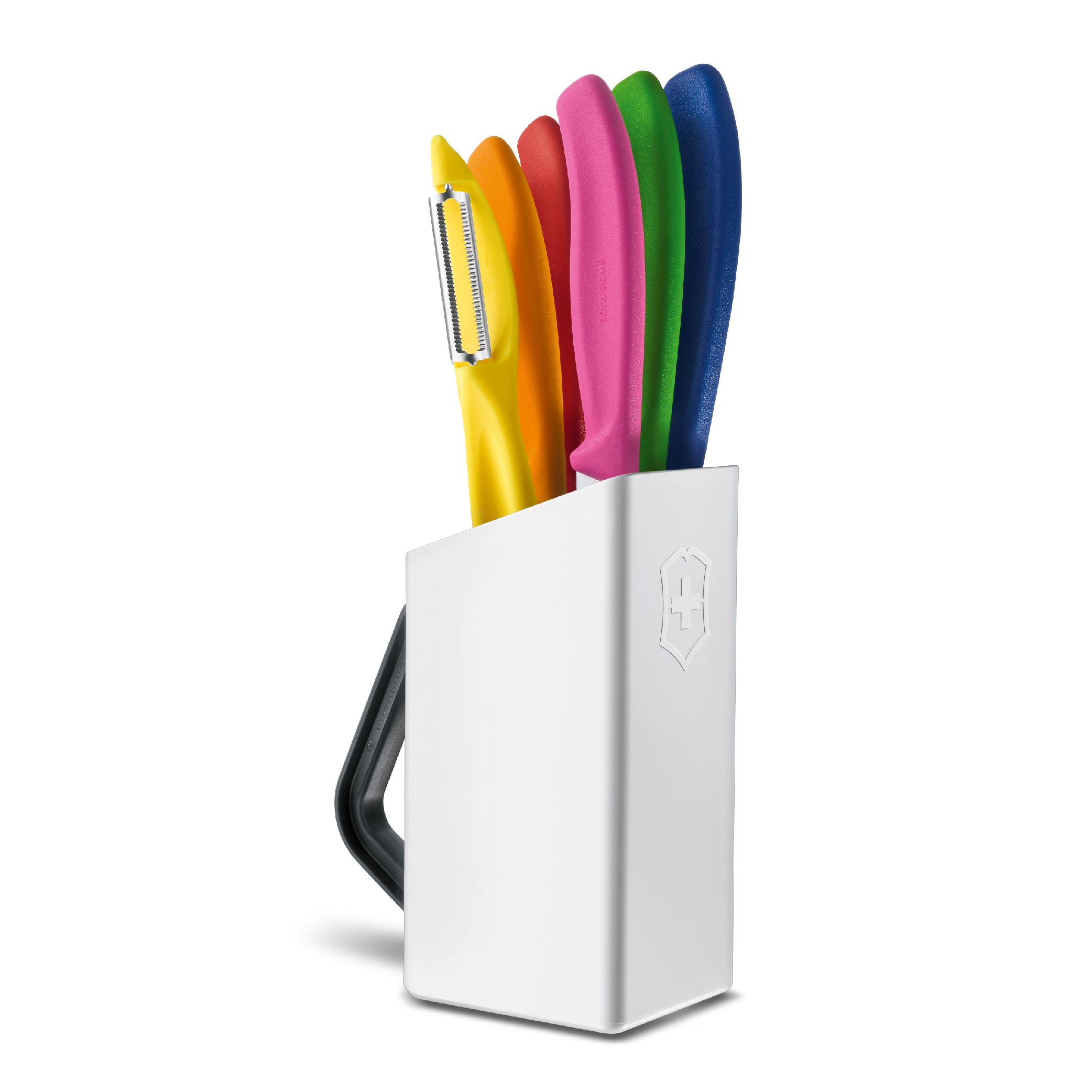 Victorinox เซ็ทมีด เซ็ทมีดทำครัว ชุดมีด ชุดมีดทำครัว / มีดทำครัว มีดครัว มีดหั่น Kitchen Knives - Swiss Classic Utility Block, White (6.7127.6L14) ราคา 4,990 บาท*ส่งฟรี