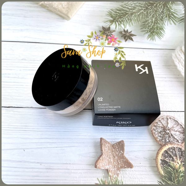 Phấn phủ Unlimited Long Lasting Matte Loose Powder KIKO MILANO, Sara Shop-Hàng xách tay, phấn phủ lâu trôi, phù hợp mọi tone da