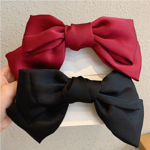 Lolita Kẹp tóc đỏ nơ lớn kẹp tóc dây lưới màu đỏ - Kẹp nơ - phụ kiện tóc nơ bản lớn cho các nàng Ulzzang hottrends 2022