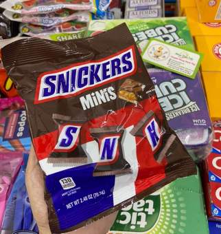 Socola Snickers nhân đậu phộng,caramel Minis gói 70g