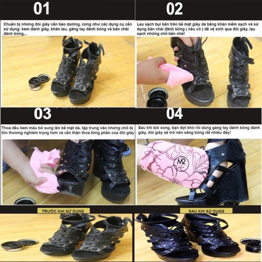 Xi Kem Đánh Giày Tarrago Shoe Cream - Xi Đánh Bóng Da Dạng Kem Dưỡng Giầy Da Túi Áo Da Cao Cấp - Made In Spain VSG70