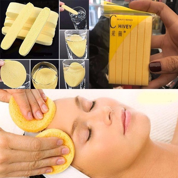 Bông mút rửa mặt bọt biển dạng nén