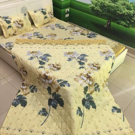 Bộ Chần Phao 5 Món - Bộ ga phủ Poli trần bông freesize 5 món