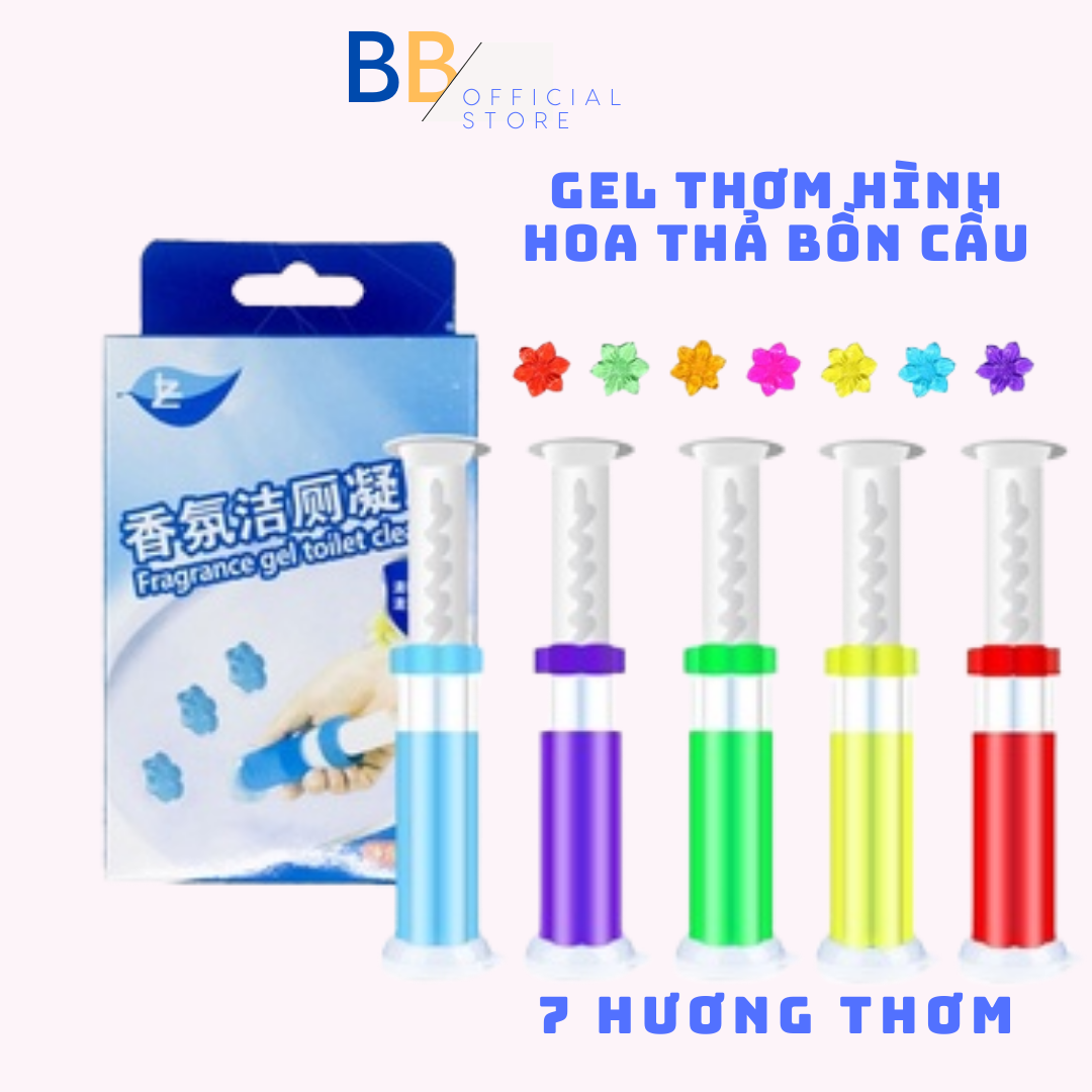 Gel khử mùi bồn cầu, gel khử trùng diệt khuẩn làm thơm bồn cầu, toilet hình bông hoa