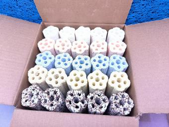 Hộp 25 thanh sứ củ sen lọc nước hồ cá (Riversident).