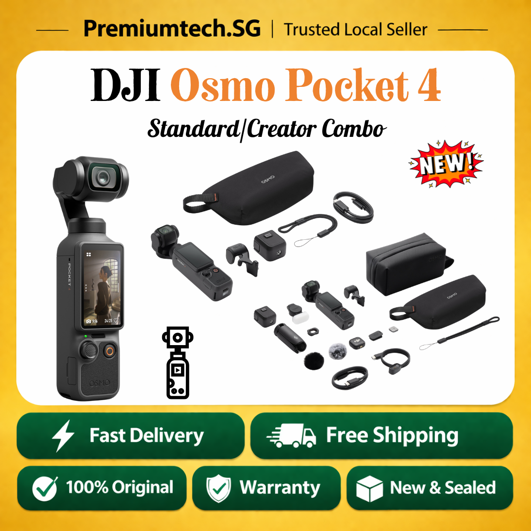 DJI Osmo Pocket 3 Vlogging Camera 4K 120fps with 3-Axis