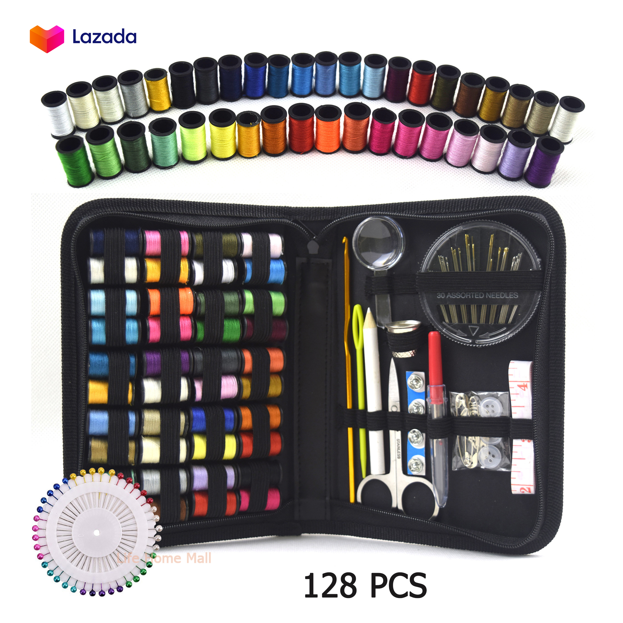 GOANDO Sewing Kit for Adults 206 Pcs Thread and Needle Kit 41 XL Upgrade  Spools of Thread Portable Sewing Supplies for Beginners,Emergency,Traveler