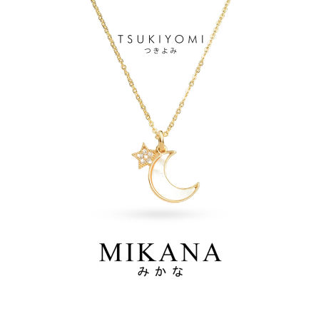 Mikana 18k Gold Plated Tsukiyomi Pendant Necklace accessories for women fashion korean free shipping sale japanese gift box