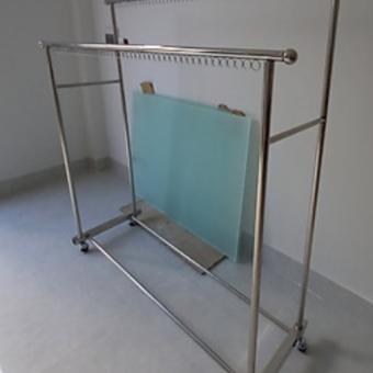 Sào phơi đôi inox cao cấp có 2 thanh dưới để đồ