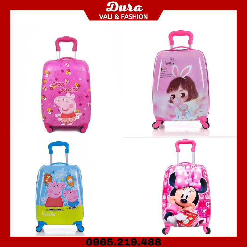 ⭐ HOT SALE⭐  Vali cho bé 🍀 Vali du lịch trẻ em hình MICKEY; CHIBI; HEO PEPPA; CÔNG CHÚA cao cấp và tiện lơi 🍀CHỌN MẪU 🍀 Vali cho bé nhiều hình dễ thương loại 1⭐