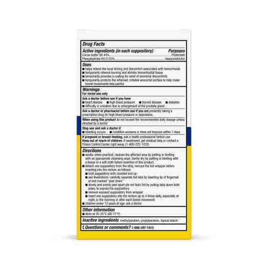 Viên đặt trĩ Equate Hemorrhoidal Suppositories 24 viên