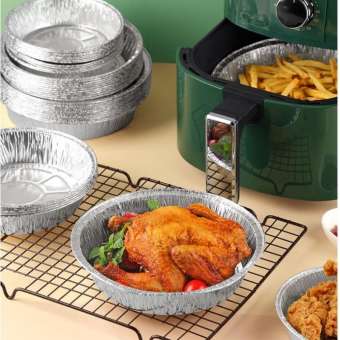 Tô bạc lót nồi chiên không dầu,tô giấy bạc đường kính 18 cm