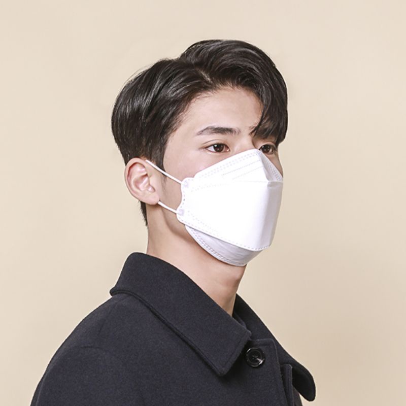 [RẺ VÔ ĐỊCH] 100 khẩu trang y tế cao cấp 4D mask (màu trắng) 4 lớp chống bụi mịn kháng khuẩn dễ thở không lem son
