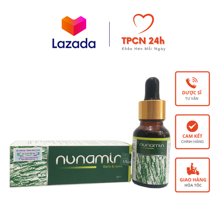 Nunamin warts & corns - Hỗ trợ giảm mụn cóc, mụn cơm