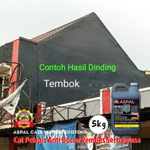 [ Terbaik ] Aspal Cair 5kg Waterproofing Pelapis Anti Bocor Penambal Cat Anti Rembes