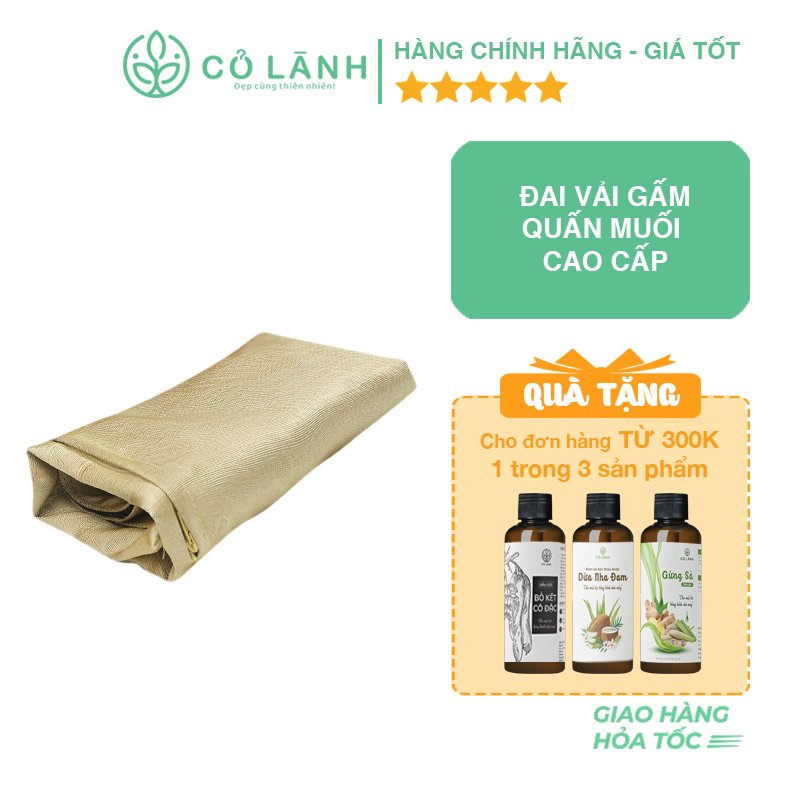 Đai quấn muối chườm bụng Cỏ Lành - Vải gấm cao cấp