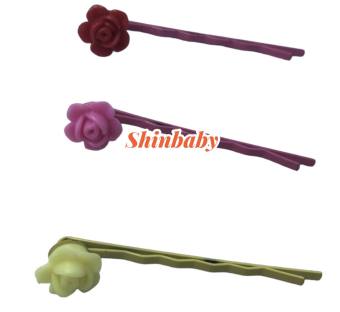 Kẹp tăm ghim tóc, kẹp mái hoa hồng nhỏ xinh nhiều màu dễ thương