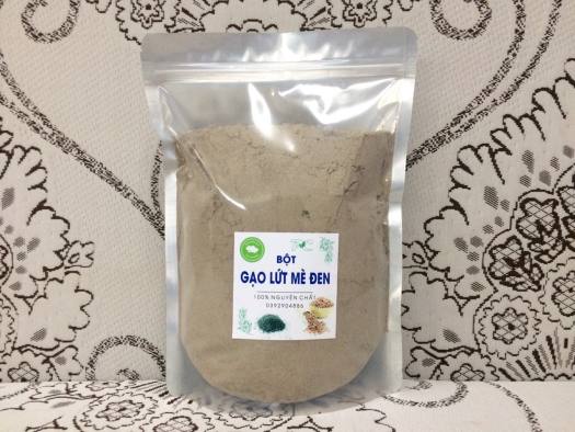 Bột gạo lứt mè đen giảm cân, lợi sữa sau sinh rang thơm cực mịn (500gram-1kg)