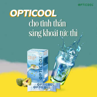 Bột sủi thanh nhiệt Opticool vị Atiso - Hộp 10 gói