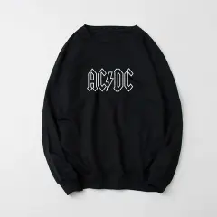 Boxy Crewneck basic sweater ACDC unisex Pria dan Wanita