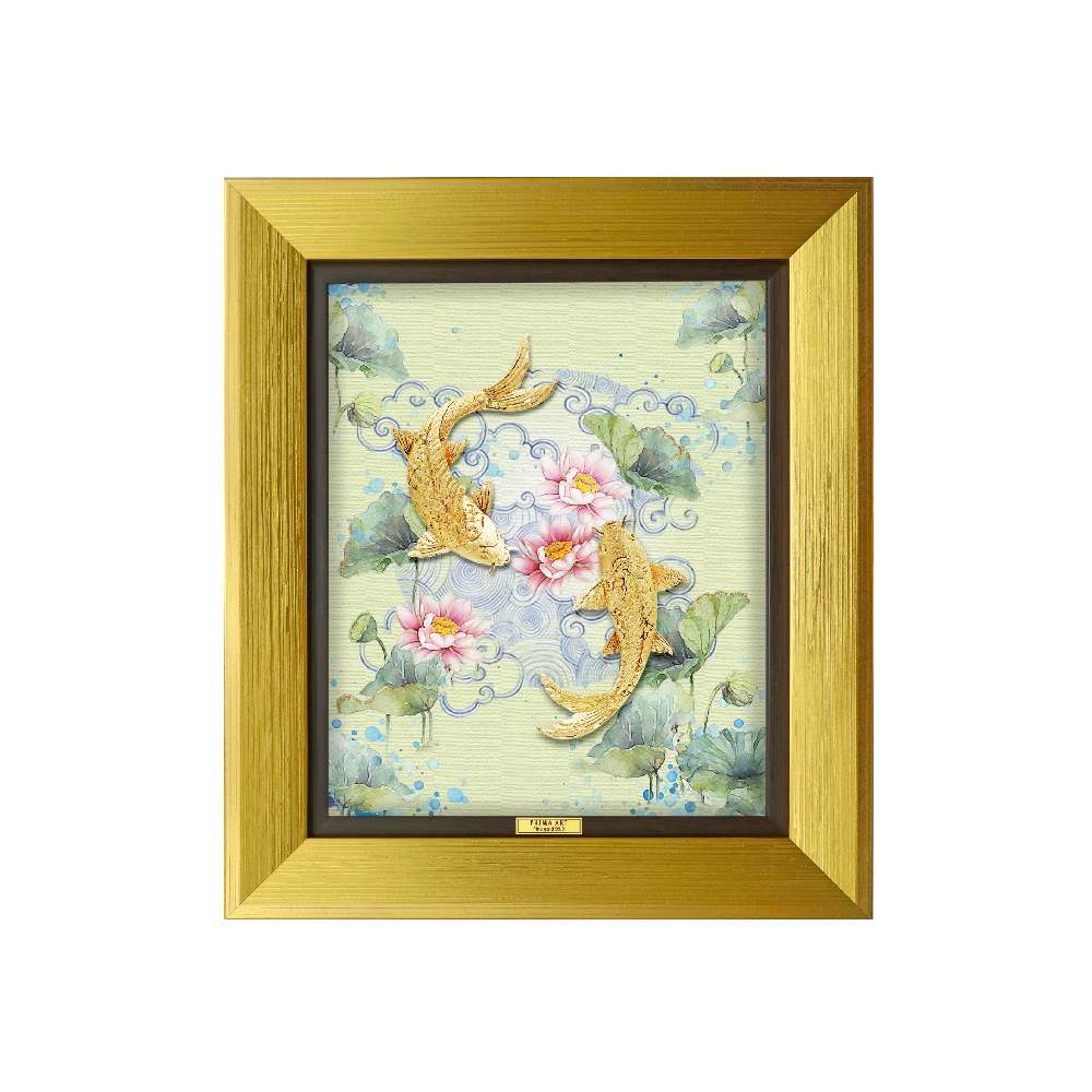 PRIMA ภาพหัตถศิลป์ปลาคาร์ฟวนดอกบัว 711S0064-01 ราคา 10,200 บาท*ส่งฟรี