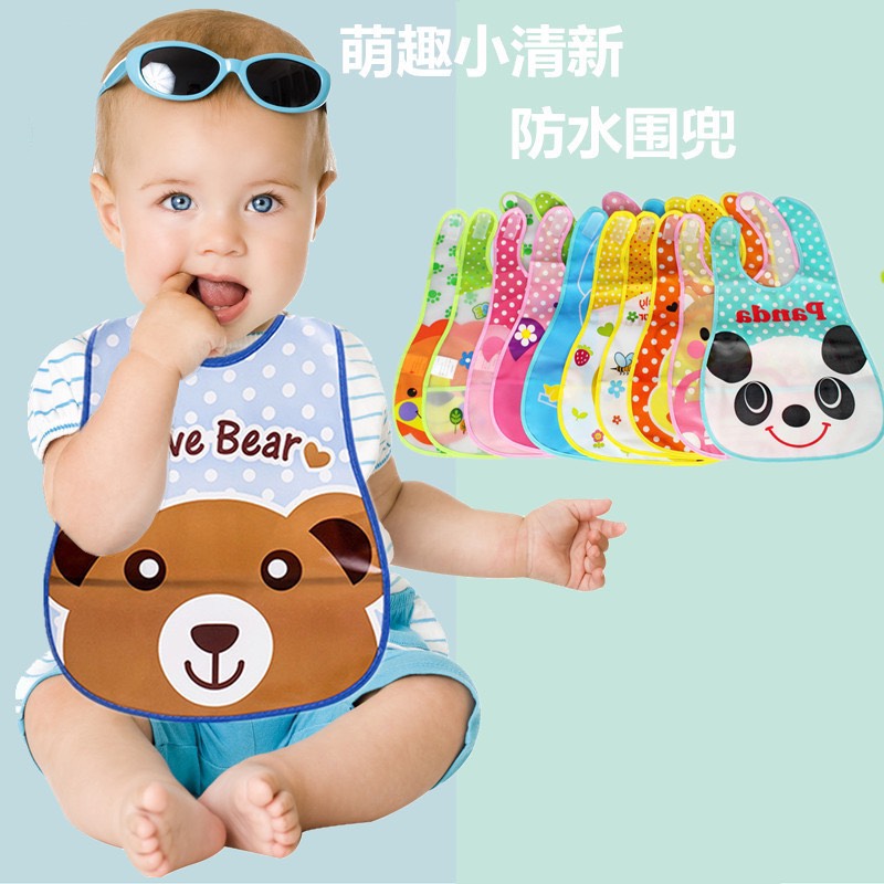 Yếm ăn dặm không thấm nước hình thú/ yếm ăn dặm hình thú cho bé không thấm nước