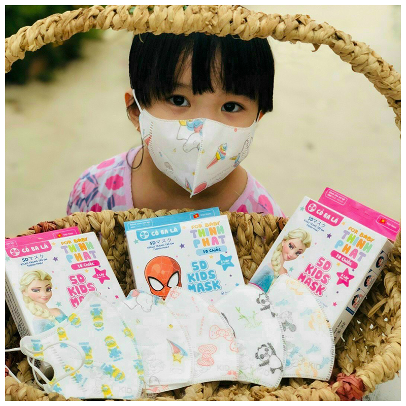 Khẩu trang trẻ em 5d mask - hộp 10 cái - famapro