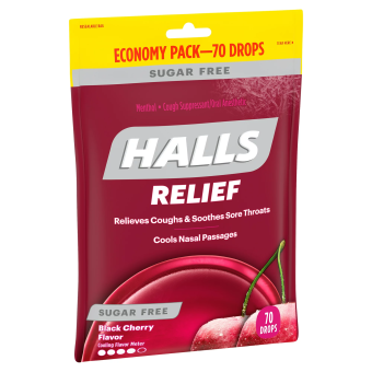 Kẹo ngậm Halls không đường hương black cherry - Hàng Mỹ