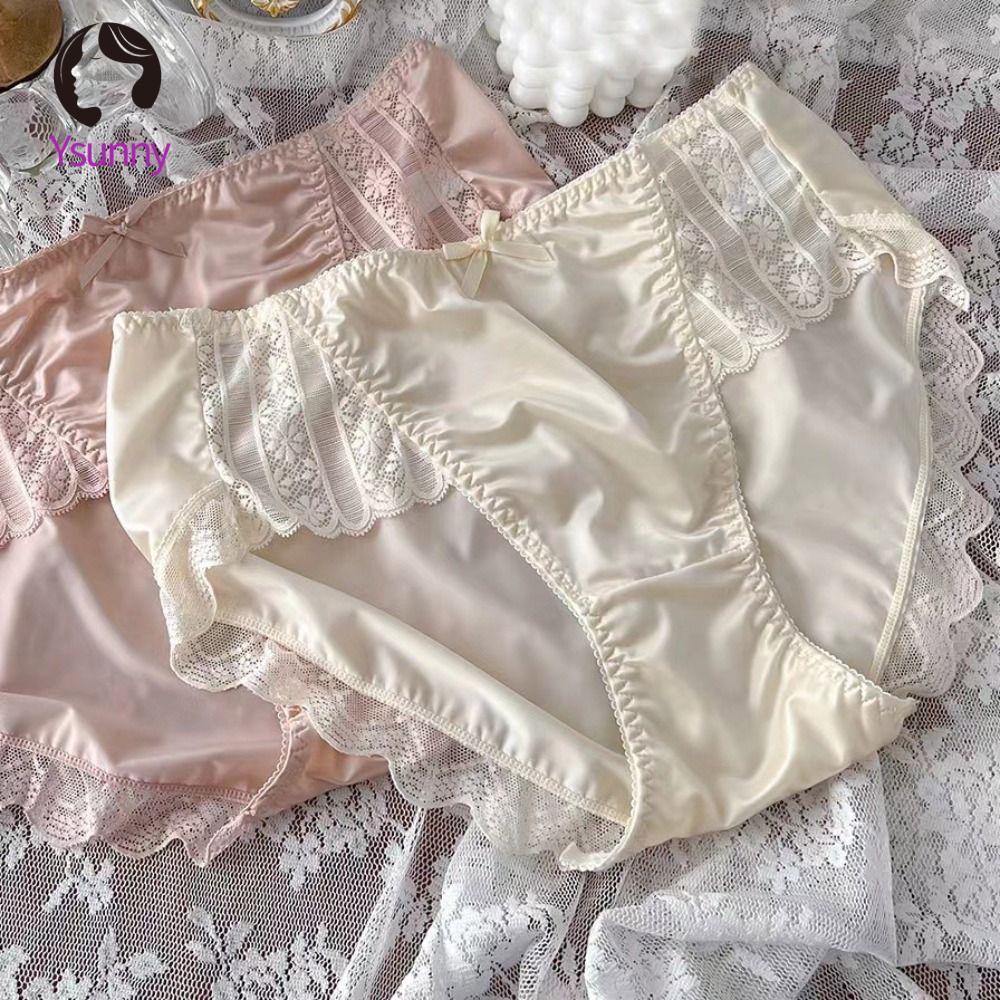 Women Ladies Panties Lingerie Soft Silk Satin Underwear Knickers