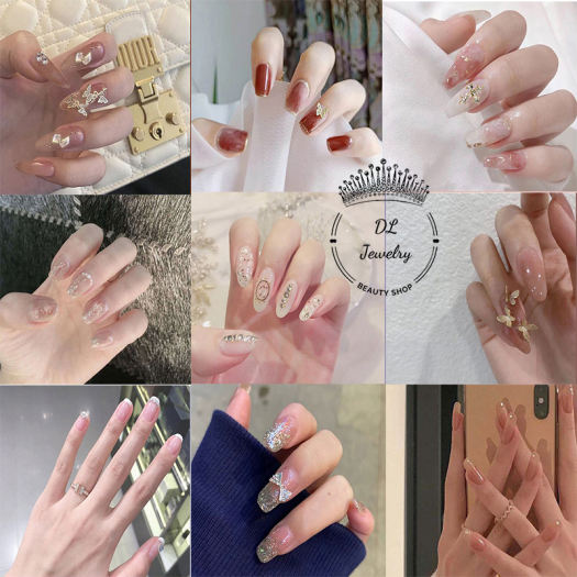 Móng tay giả nail box thiết kế Vạn An VA28 tiểu thư sang chảnh bộ 24 móng  kèm phụ kiện nail giả đính đá dài nhọn đẹp | Shopee Việt Nam