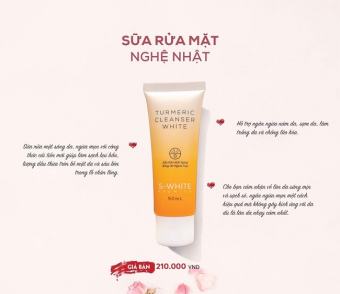 Sữa Rửa Mặt Nghệ Ngăn Ngừa Mụn Sáng Da Swhite