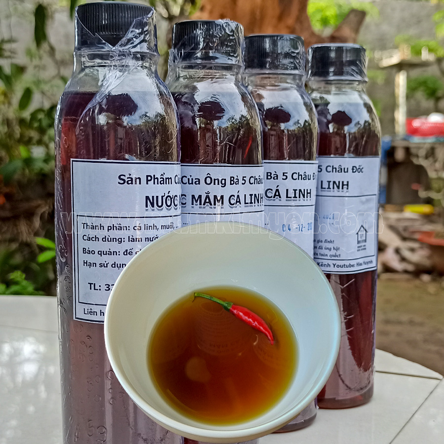 Combo 2 chai nước mắm đồng cá linh loại đặc biệt nấu nhà thơm ngon 330ml/chai