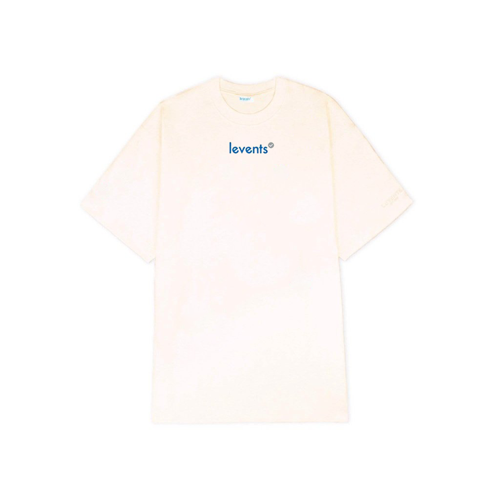 Levents - áo thun popular logo - tee/ cream blue local brand