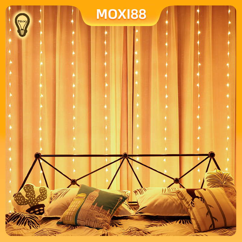 [ HOT 💥🌈💥]  Bộ Đèn Led Thả Mành Hiệu Ứng Thác Nước 10 Sợi Dài 3m x 3m Trang Trí Cổng Tiệc Cưới Nhà Hàng Khách Sạn Homestay Tiệm Thời Trang Các Buổi Tiệc Dã Ngoại