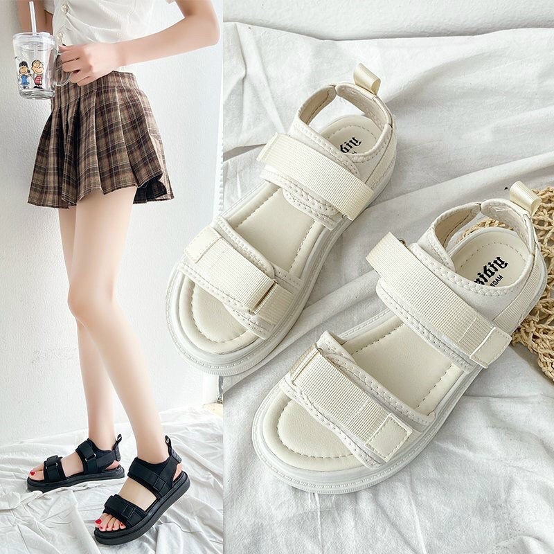Dép quai hậu nữ A6 quai ngang trơn basic học sinh form chân cực đẹp