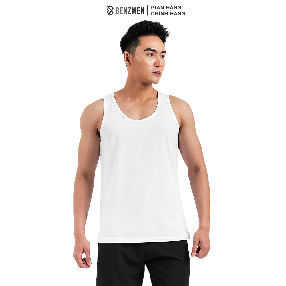 Áo thun ba lỗ nam Benzmen BC21 kiểu dáng basic xuông dễ mặc, chất liệu 100% cotton thoáng mát, thấm hút mồ hôi, thoải mái vận động.