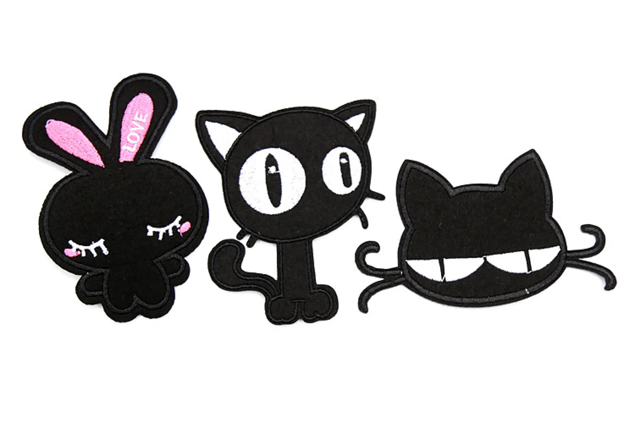 BLACKWHITE Kelinci Gaya Jepang Kartun BLACKWHITE Kucing Pakaian Celana Stiker Sablon DIY Buatan Tangan Bordir Dekorasi Setrika Stiker Lazada Indonesia