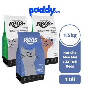 Thức Ăn Hạt Cho Mèo Mọi Lứa Tuổi Keos
