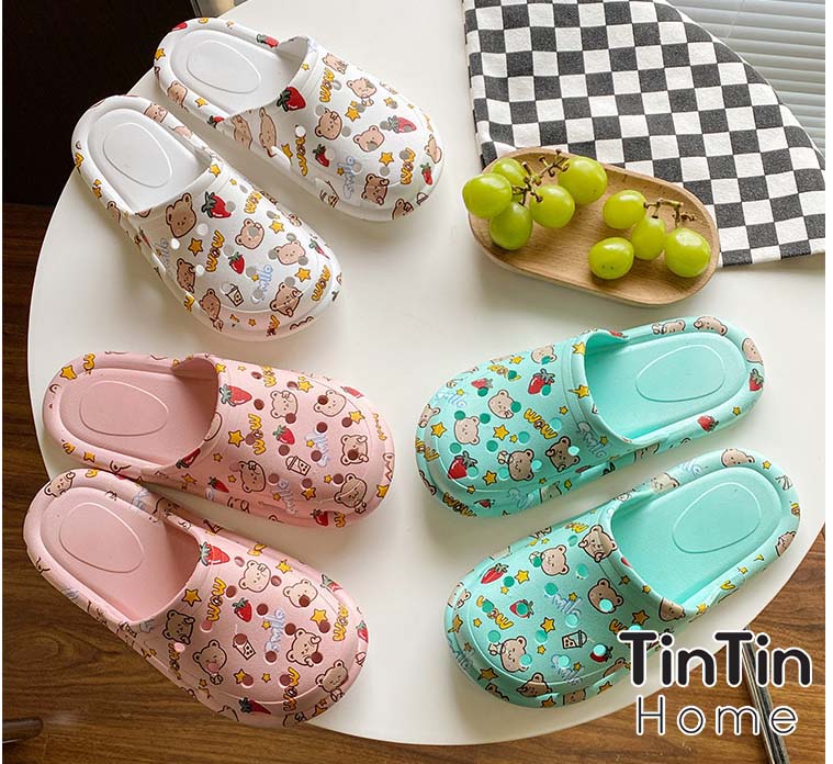 Dép sục, Dép sục đi trong nhà có lỗ hoa văn đẹp TinTin HOME DNL36