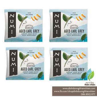 [SET 4 Gói Trà] Trà Bá Tước Hữu Cơ Numi Organic Tea Aged Earl Grey Hộp Nguyên 18 Gói