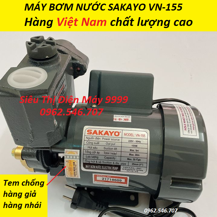 Máy bơm nước - máy bơm - sakayo vn-155