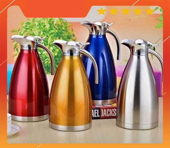 Phích nước giữ nhiệt - bình nước inox giữ nhiệt 2lít - phích nước inox giữ nhiệt nhỏ gọn tiện lợi - phích pha cà phê